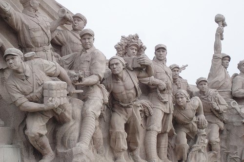 供应部队雕塑军队雕塑石雕英模人物|嘉祥环境