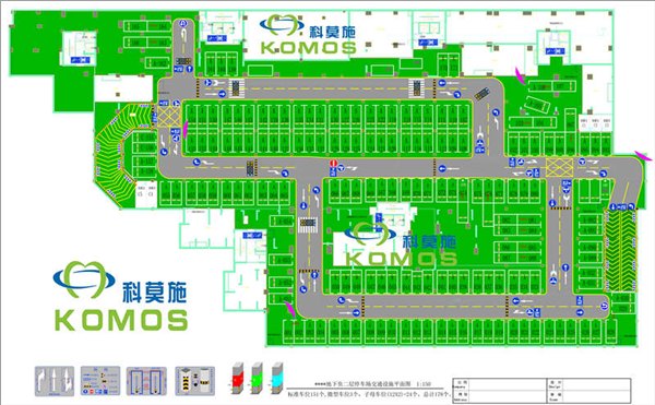 湖南河南江西地下停车场平面图设计|贵州科莫施科技