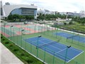 镇江塑胶篮球场塑胶网球场施工厂家 图片