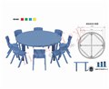 圆型环保塑料幼儿园桌椅 图片