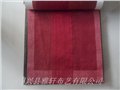 中国红窗纱红色宽条纹工程纱遮光布配套纱 图片