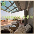 杭州雅馨特免费设计弧形阳光房电动FTS天棚帘定制 图片