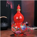 5斤陶瓷葫芦酒瓶 图片
