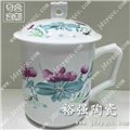 陶瓷茶杯厂家 牡丹玲珑 私人订制陶瓷茶杯 图片