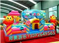 郑奥厂家直销大型充气蹦床 充气玩具 图片