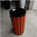 垃圾桶价格 青蓝垃圾桶怎么样 单筒防腐钢木垃圾桶 制造精品 图片