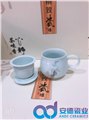 青釉主人杯批發(fā)陶瓷茶杯景德鎮(zhèn)純手工青釉茶杯批發(fā)青釉茶杯 圖片