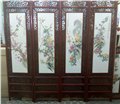 客厅卧室中国风艺术挂画四条屏陶瓷瓷板画 图片