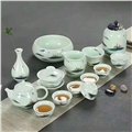 影青釉大套组陶瓷茶具厂家定制 图片