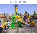 广场上旋转小蜜蜂自控升降游乐设备的价格郑州奇乐迪游乐设备厂家 图片