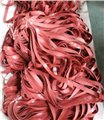 红色25mm宽热封热切制袋机硅胶输送带，耐磨耐高温硅胶带 图片